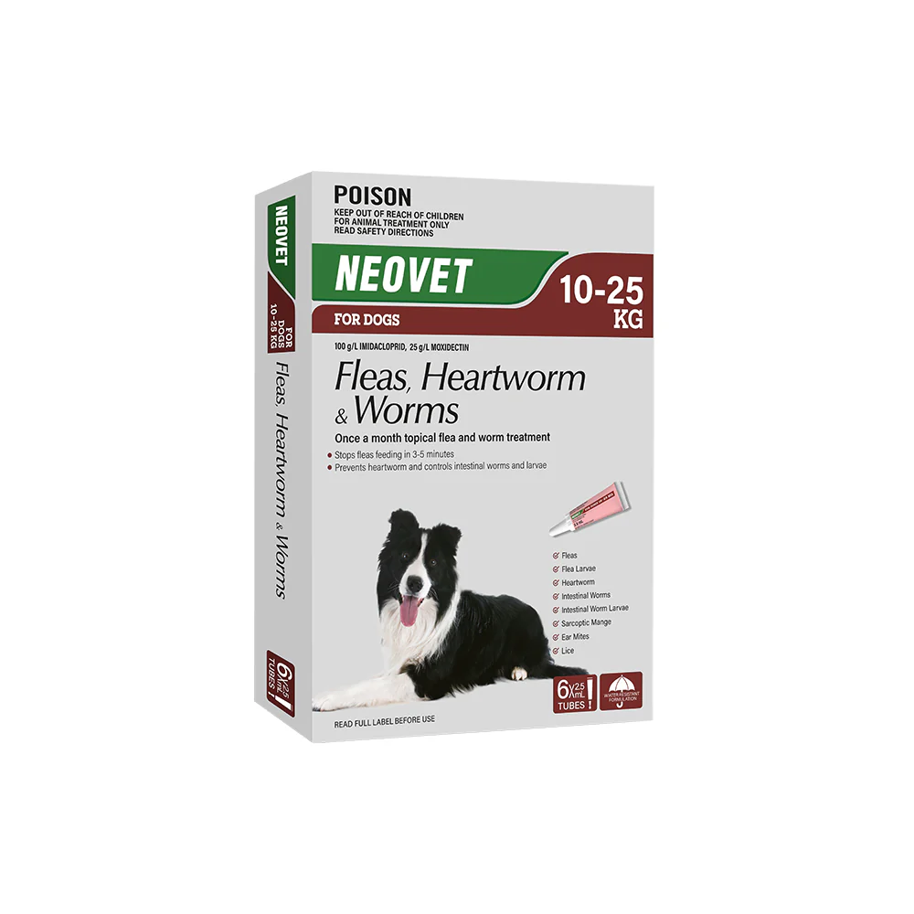 NEOVET Flea And Worming For Large Dogs 10-25kg Red - Image 6