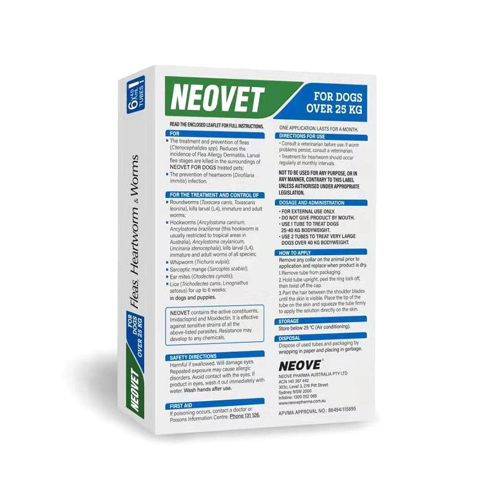 NEOVET Flea And Worming For Extra Large Dogs Over 25kg Blue - Image 3