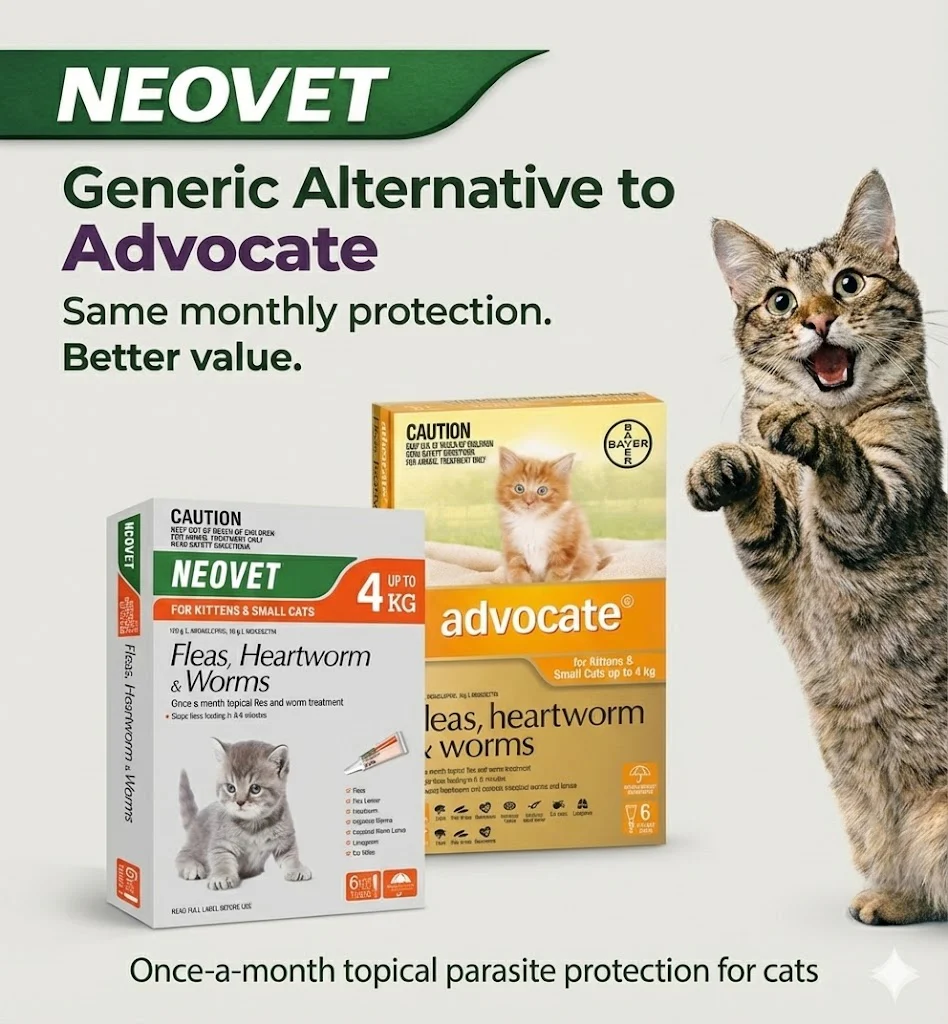 NEOVET Flea And Worming For Kitten & Small Cats Up To 4kg Orange - Image 2