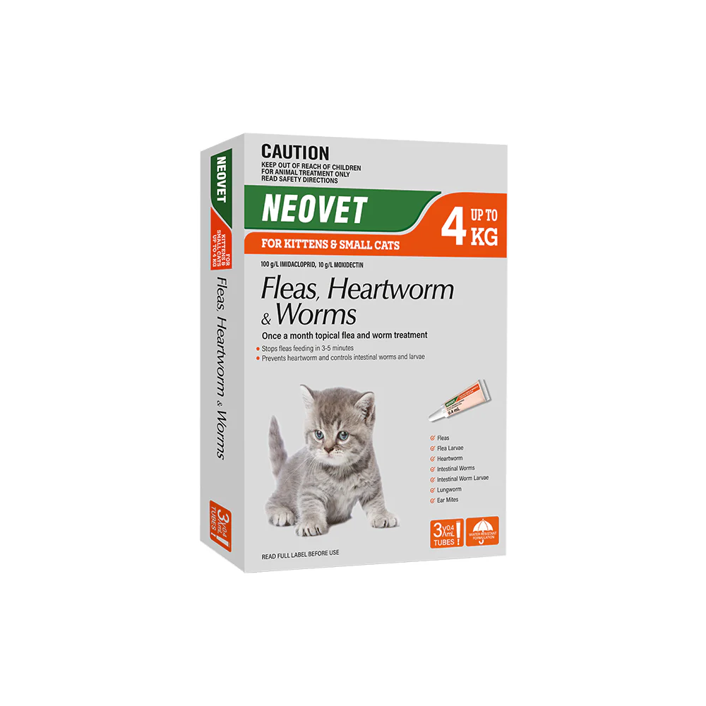 NEOVET Flea And Worming For Kitten & Small Cats Up To 4kg Orange - Image 5