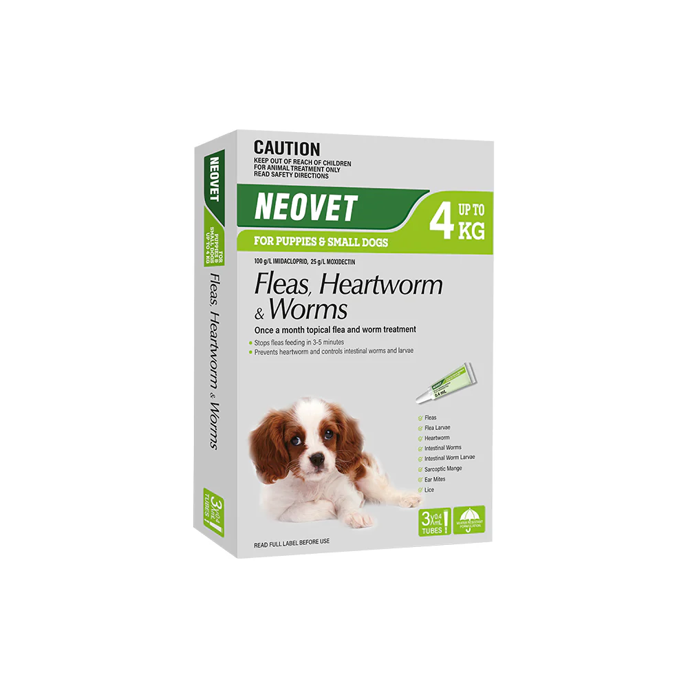 NEOVET Flea And Worming For Puppies & Small Dogs Up To 4kg Green - Image 4