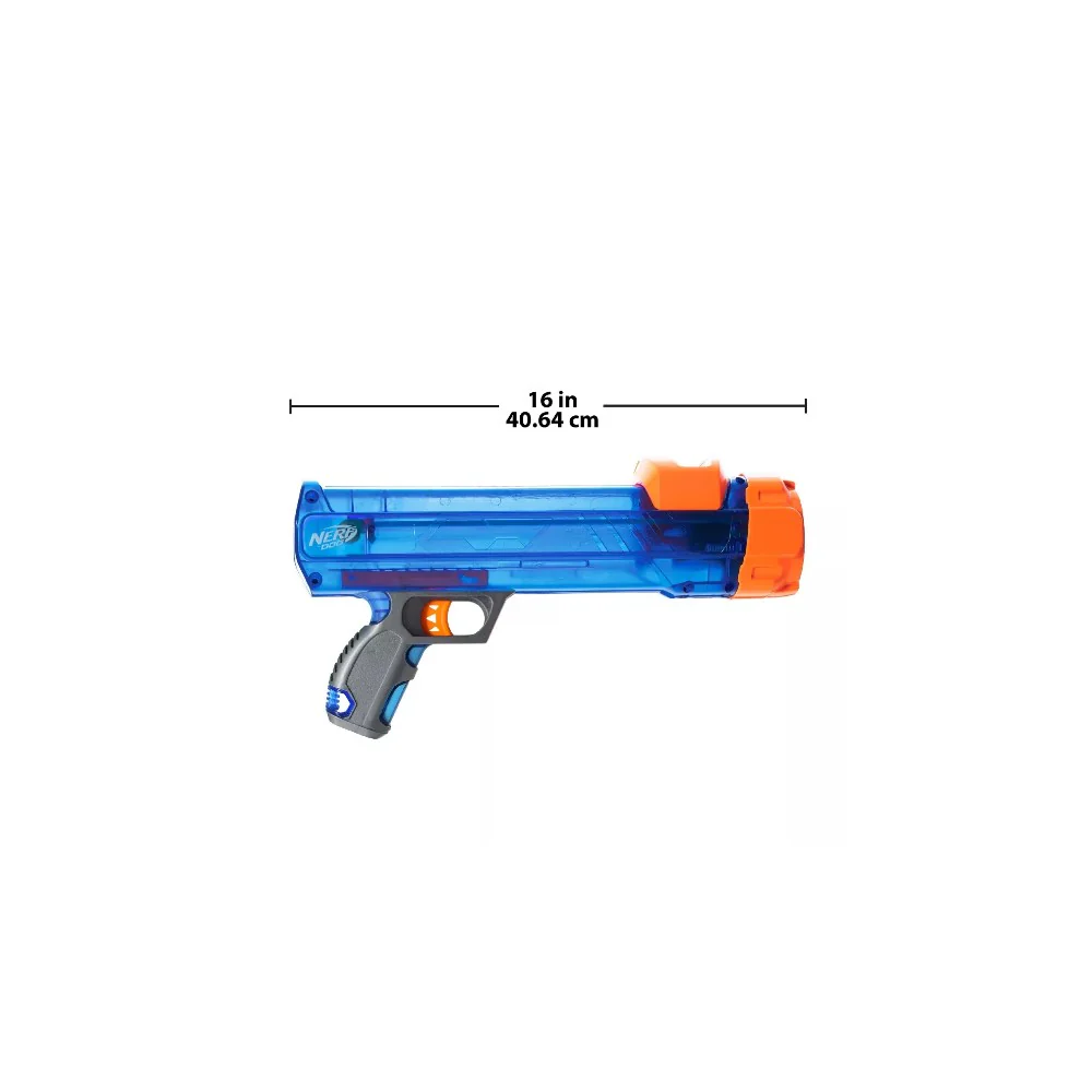 NERF Translucent Tennis Ball Blaster Dog Toy Set 40cm - Image 2