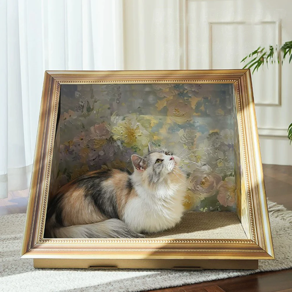 Oil Painting Cat Scratcher Bed - Image 11