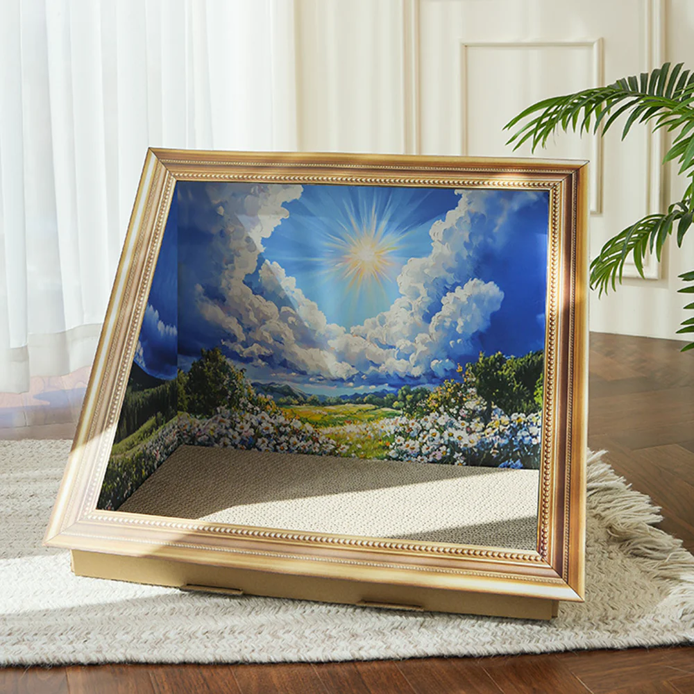 Oil Painting Cat Scratcher Bed - Image 2