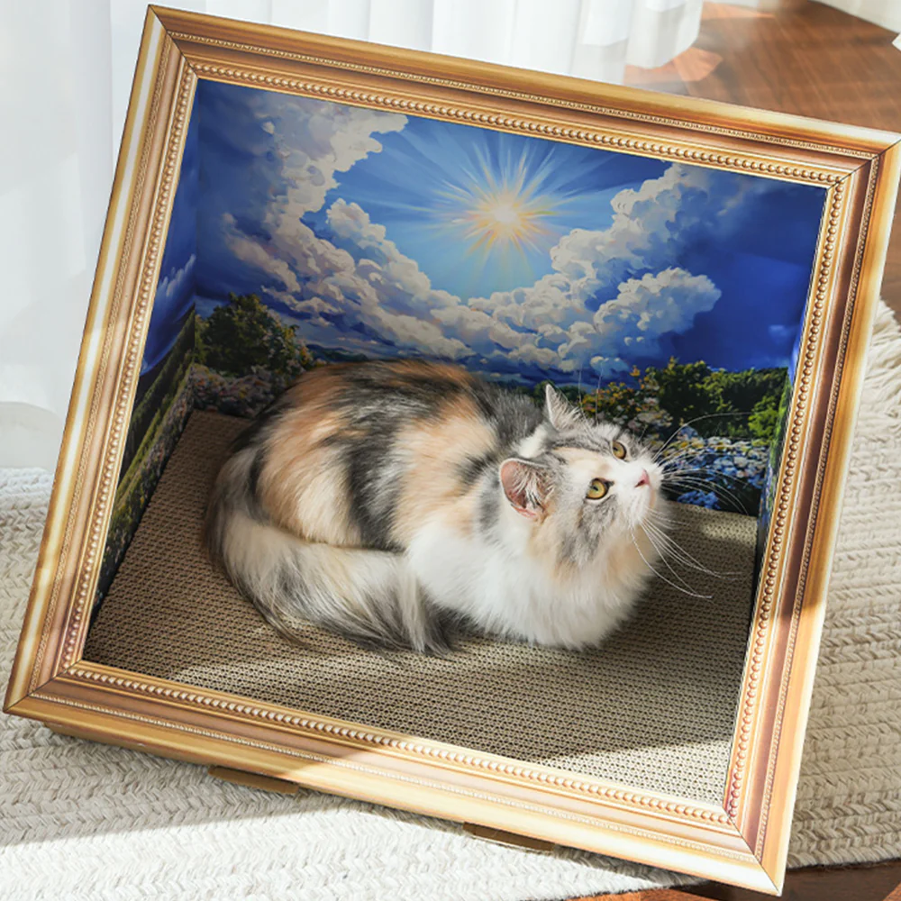 Oil Painting Cat Scratcher Bed - Image 8