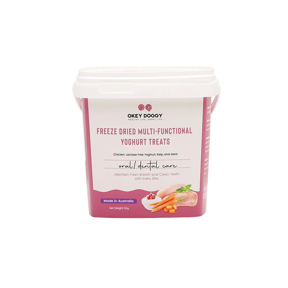 OKEY DOGGY Freeze Dried Oral & Dental Care Multifunctional Yoghurt Pet Treats 50g - Image 2