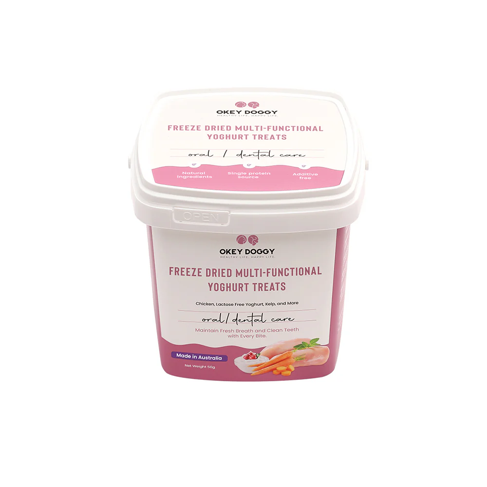 OKEY DOGGY Freeze Dried Oral & Dental Care Multifunctional Yoghurt Pet Treats 50g - Image 3