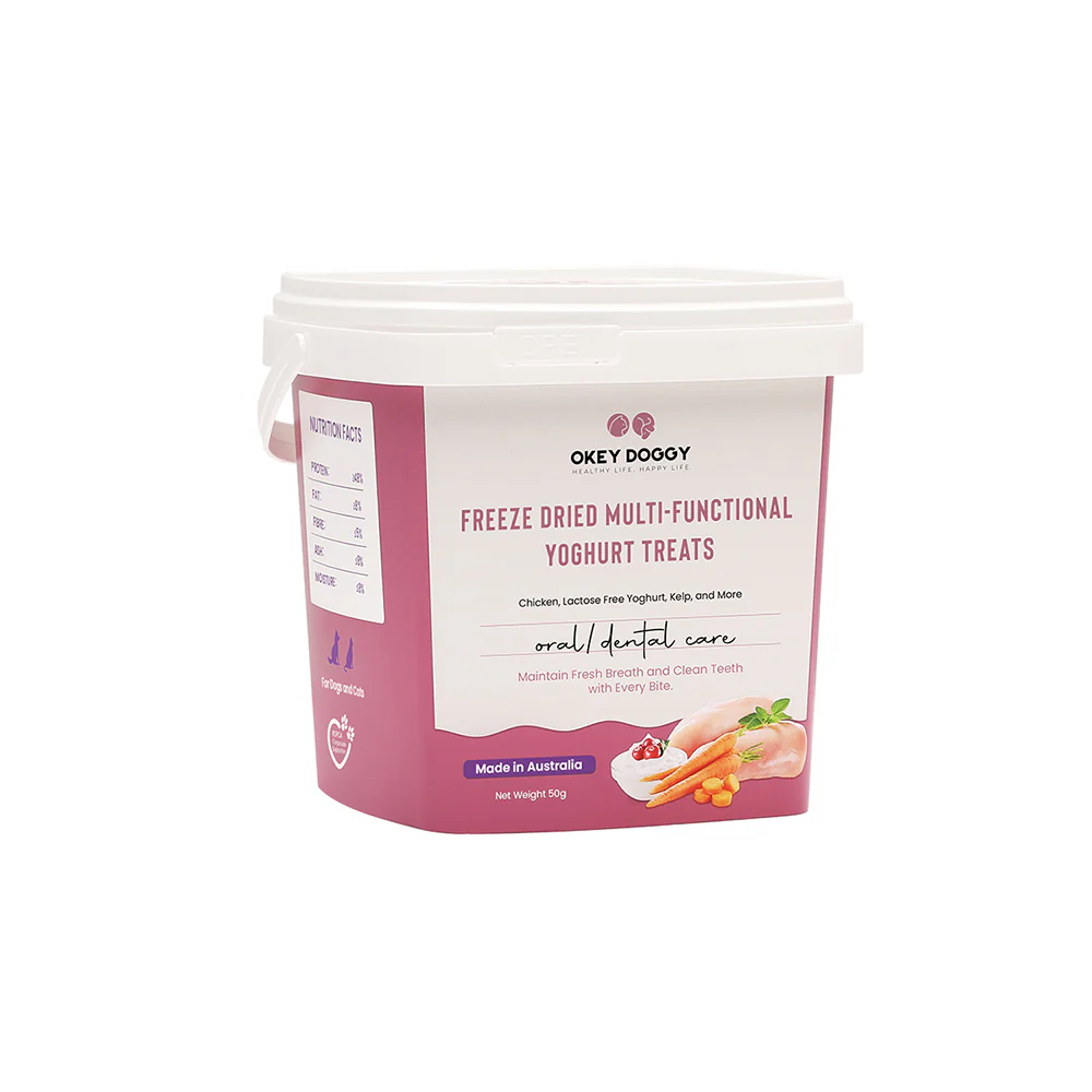 OKEY DOGGY Freeze Dried Oral & Dental Care Multifunctional Yoghurt Pet Treats 50g - Image 4
