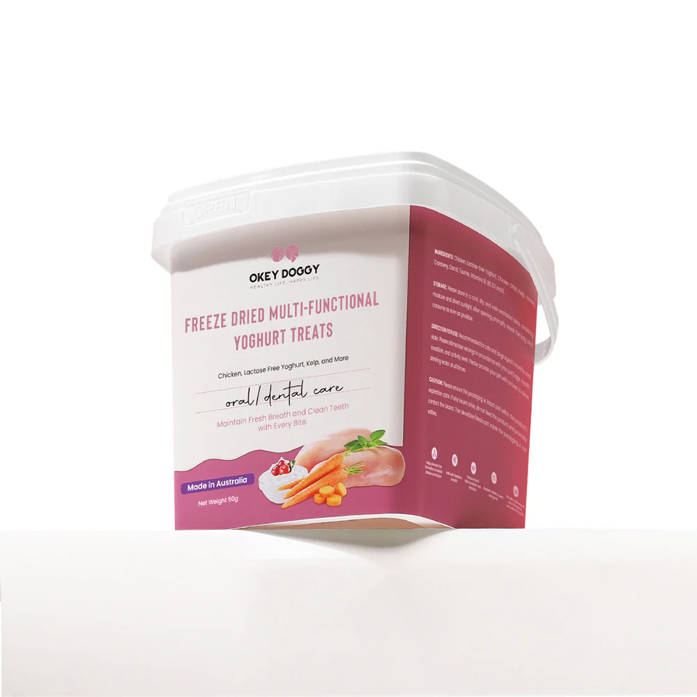 OKEY DOGGY Freeze Dried Oral & Dental Care Multifunctional Yoghurt Pet Treats 50g - Image 5