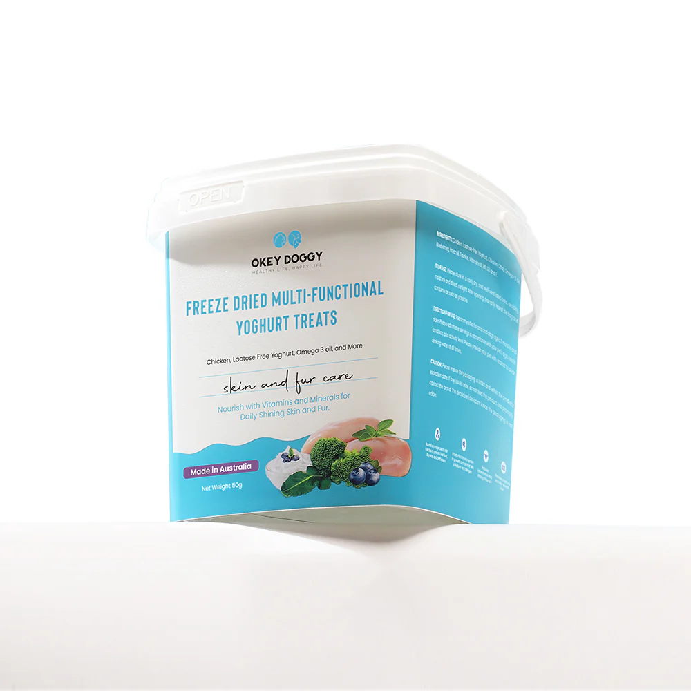 OKEY DOGGY Freeze Dried Skin & Fur Care Multifunctional Yoghurt Pet Treats 50g - Image 5