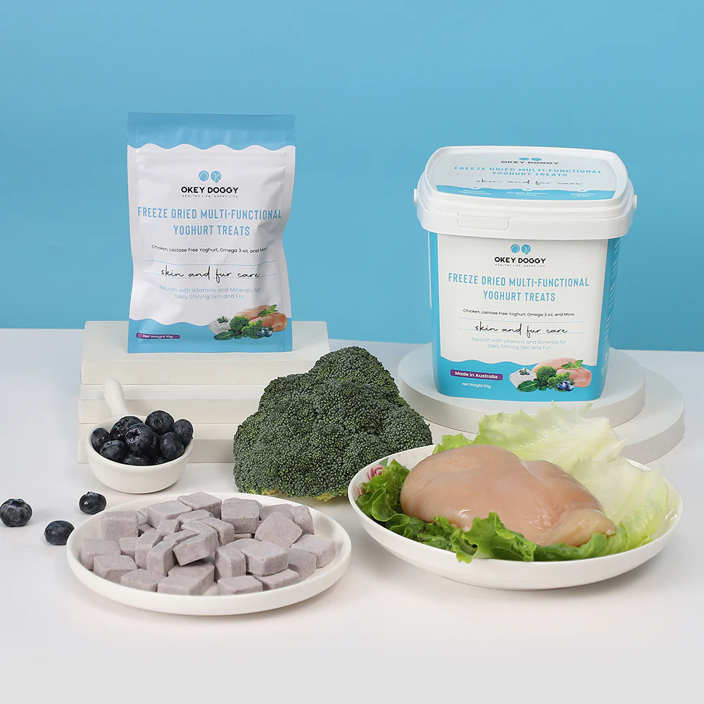 OKEY DOGGY Freeze Dried Skin & Fur Care Multifunctional Yoghurt Pet Treats 50g - Image 8