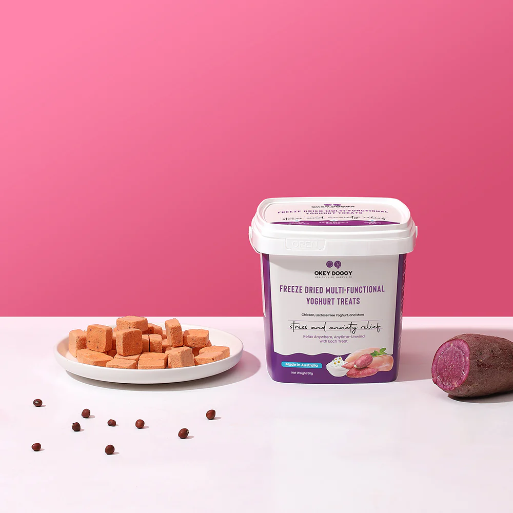 OKEY DOGGY Freeze Dried Stress & Anxiety Relief Multifunctional Yoghurt Pet Treats 50g - Image 15