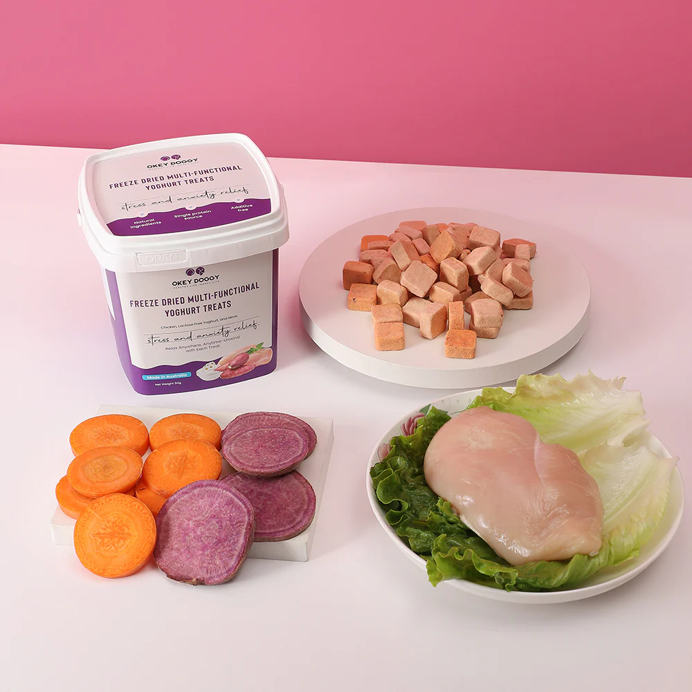 OKEY DOGGY Freeze Dried Stress & Anxiety Relief Multifunctional Yoghurt Pet Treats 50g - Image 9