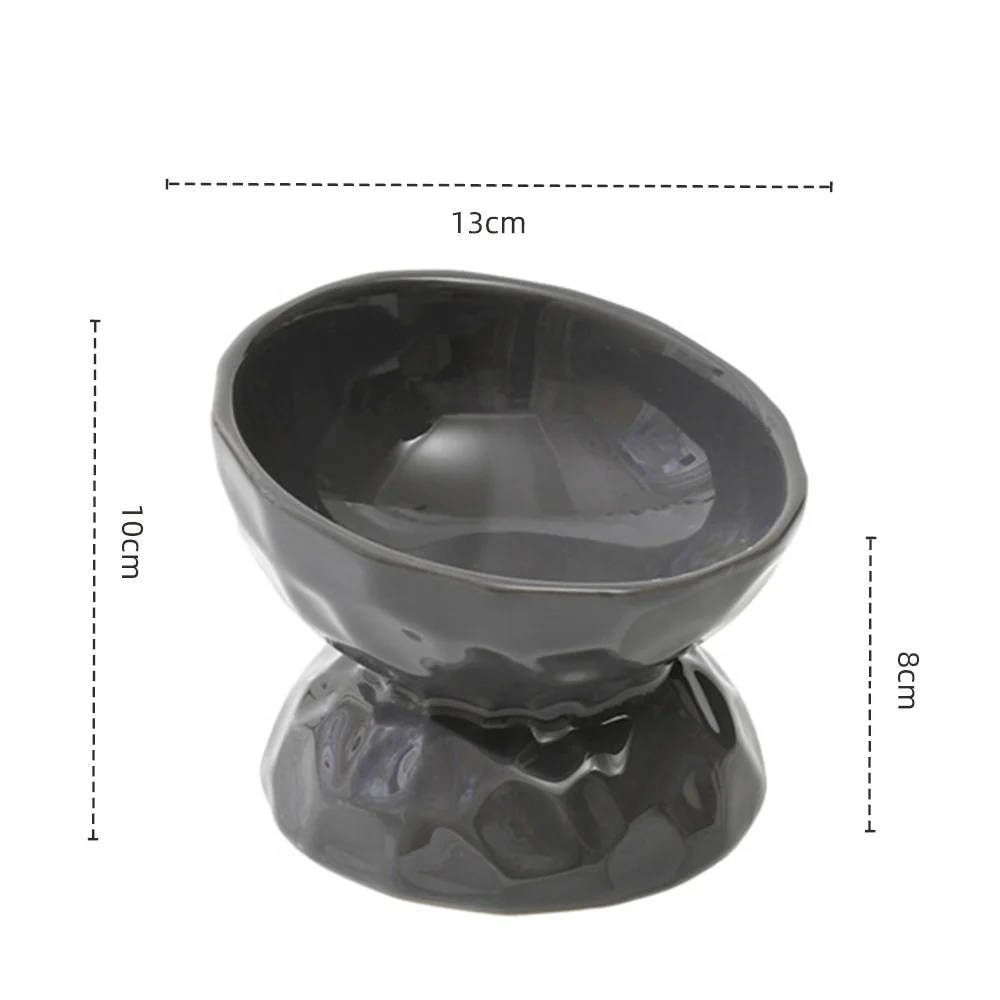 One-Piece Ceramic Pet Slanted High Bowl - 200ml - Image 2