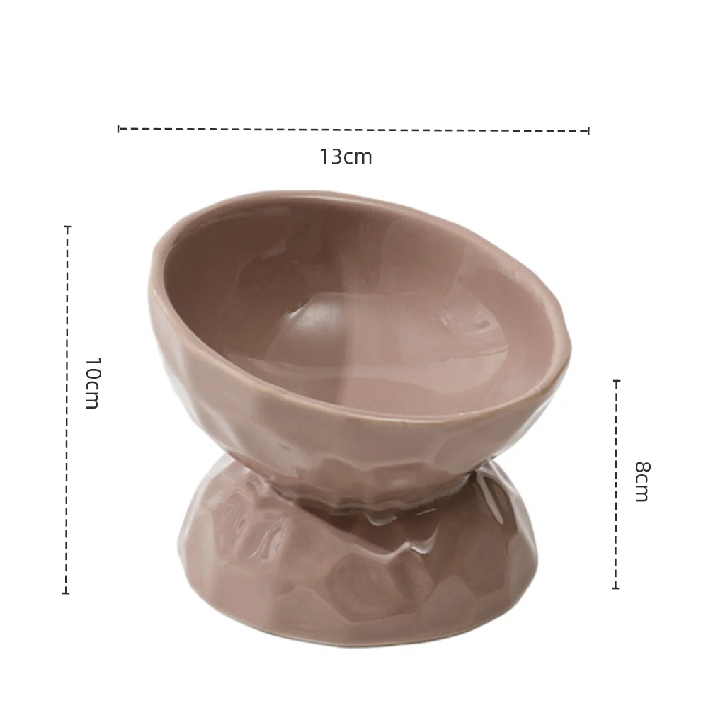 One-Piece Ceramic Pet Slanted High Bowl - 200ml - Image 3