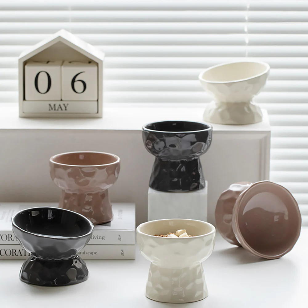 One-Piece Ceramic Pet Slanted High Bowl - 200ml - Image 8