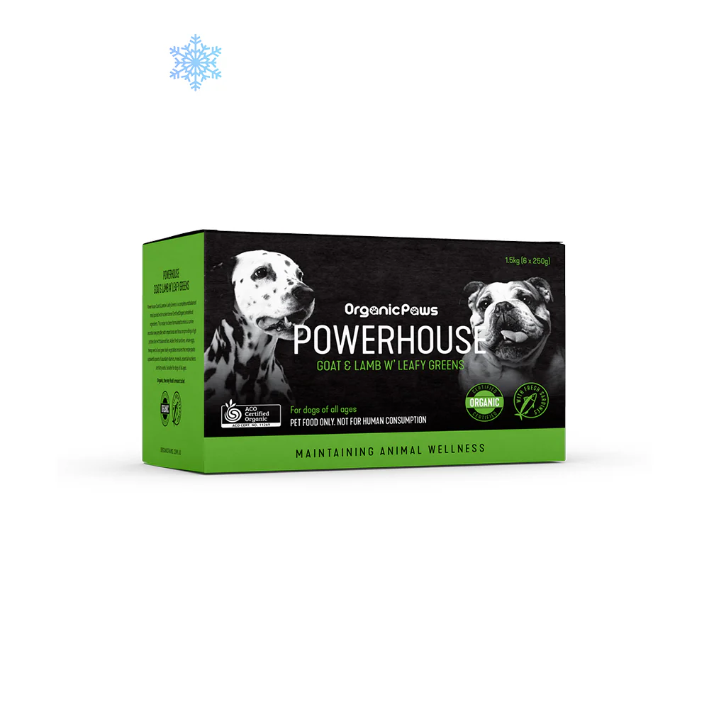 ORGANIC PAWS Powerhouse Lamb & Goat Raw Pet Food 1.5kg