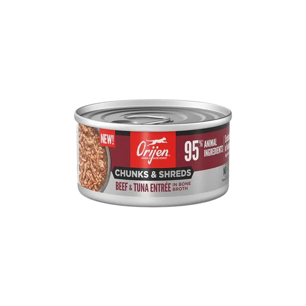 ORIJEN Chunks & Shreds - Beef & Tuna Entrée Wet Cat Food