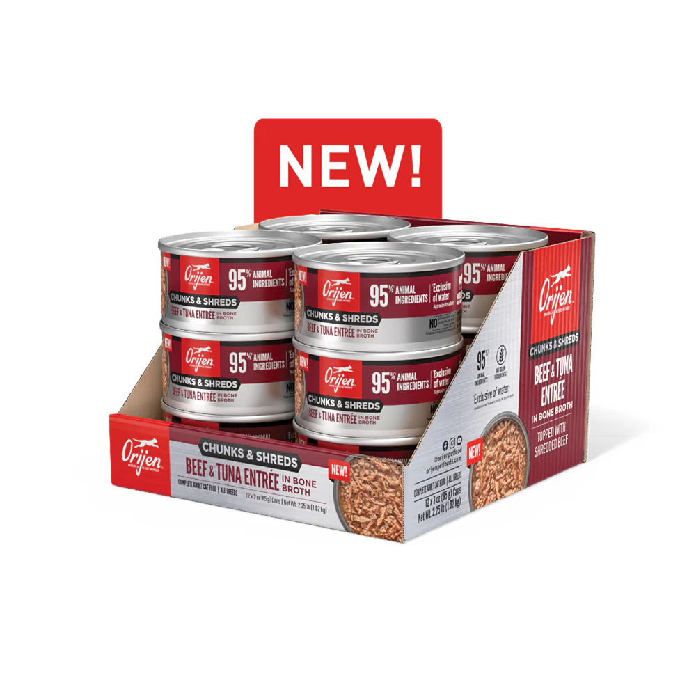 ORIJEN Chunks & Shreds - Beef & Tuna Entrée Wet Cat Food - Image 2