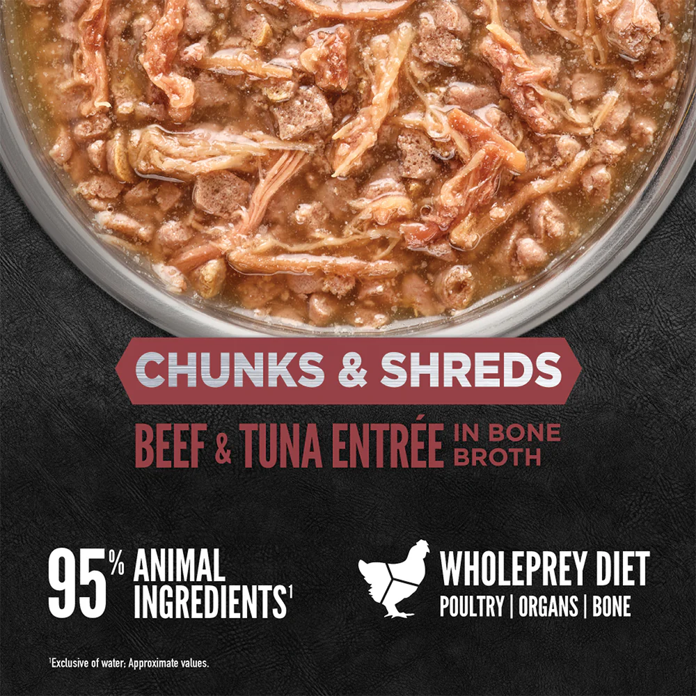 ORIJEN Chunks & Shreds - Beef & Tuna Entrée Wet Cat Food - Image 3