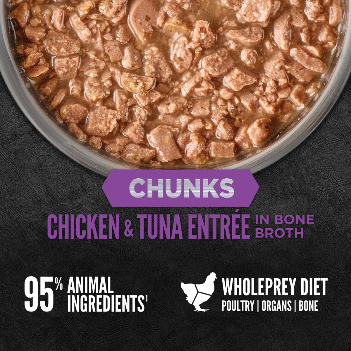 ORIJEN Chunks & Shreds - Chicken & Tuna Entrée Kitten Wet Cat Food - Image 3