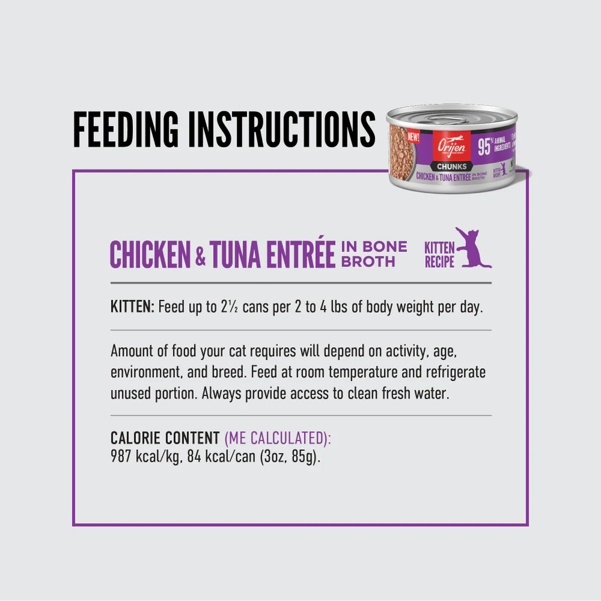 ORIJEN Chunks & Shreds - Chicken & Tuna Entrée Kitten Wet Cat Food - Image 6