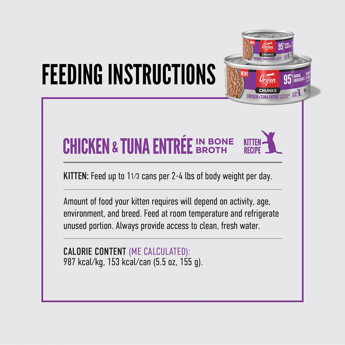 ORIJEN Chunks & Shreds - Chicken & Tuna Entrée Kitten Wet Cat Food - Image 7