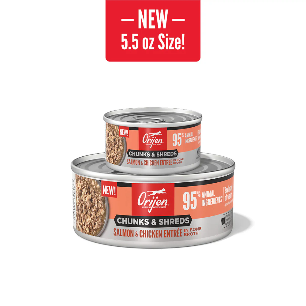 ORIJEN Chunks & Shreds - Salmon & Chicken Entrée Adult Wet Cat Food - Image 2