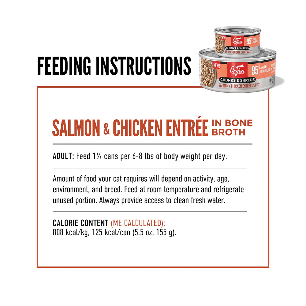 ORIJEN Chunks & Shreds - Salmon & Chicken Entrée Adult Wet Cat Food - Image 7