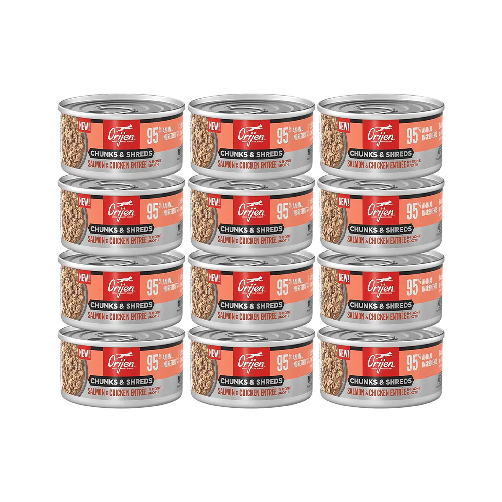 ORIJEN Chunks & Shreds - Salmon & Chicken Entrée Adult Wet Cat Food - Image 9