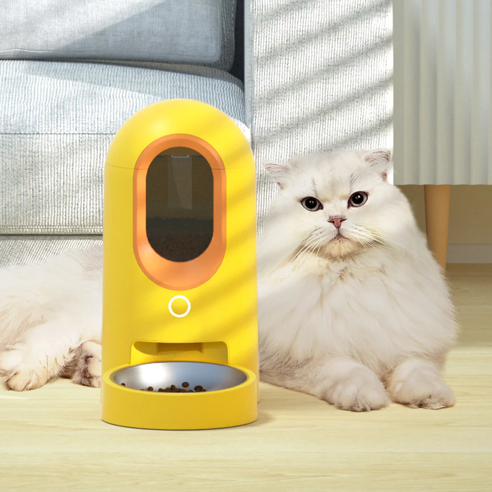 PAKEWAY Yellow Wifi-enabled Automatic Pet Feeder 2.6L - Image 2