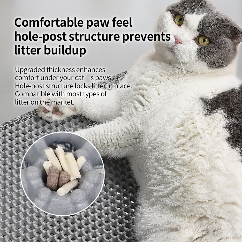 PAKEWAY Cat Litter Mat with Non-Slip Washable 69x51cm - Image 12