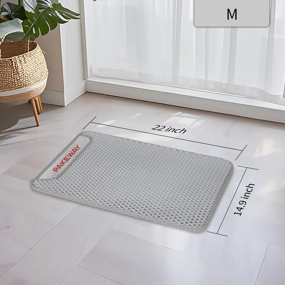 PAKEWAY Cat Litter Mat with Non-Slip Washable 69x51cm - Image 15