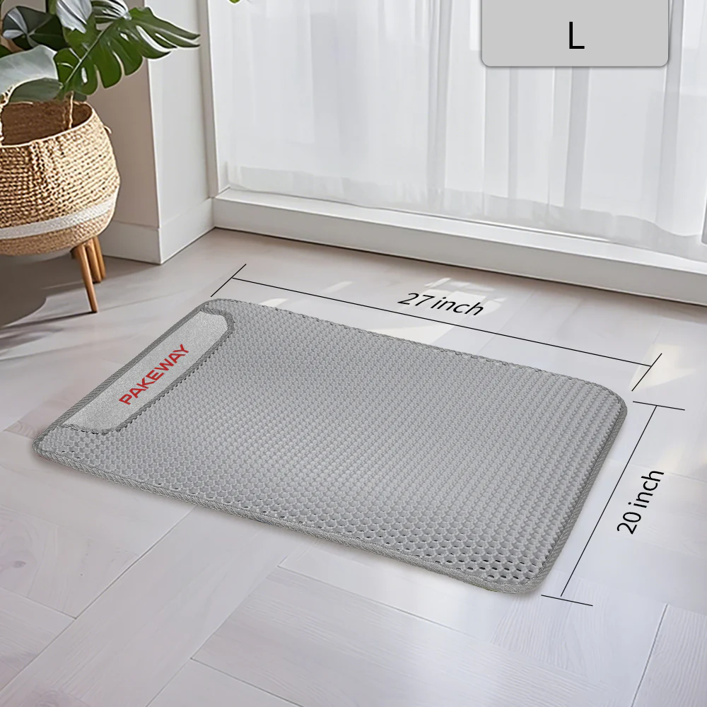 PAKEWAY Cat Litter Mat with Non-Slip Washable 69x51cm - Image 5