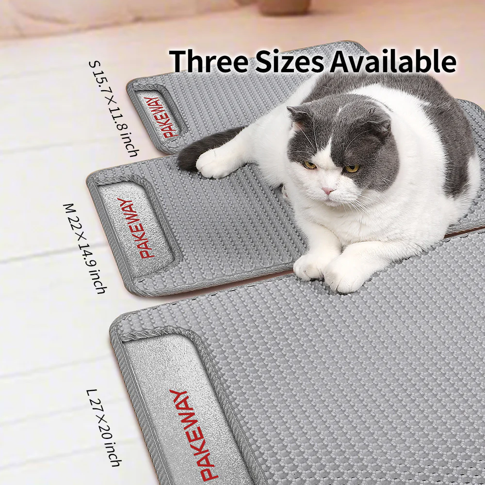 PAKEWAY Cat Litter Mat with Non-Slip Washable 69x51cm - Image 8