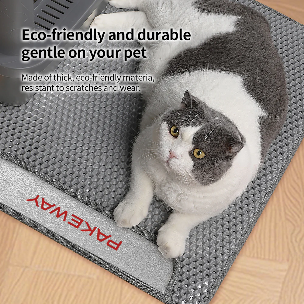 PAKEWAY Cat Litter Mat with Non-Slip Washable 69x51cm - Image 9