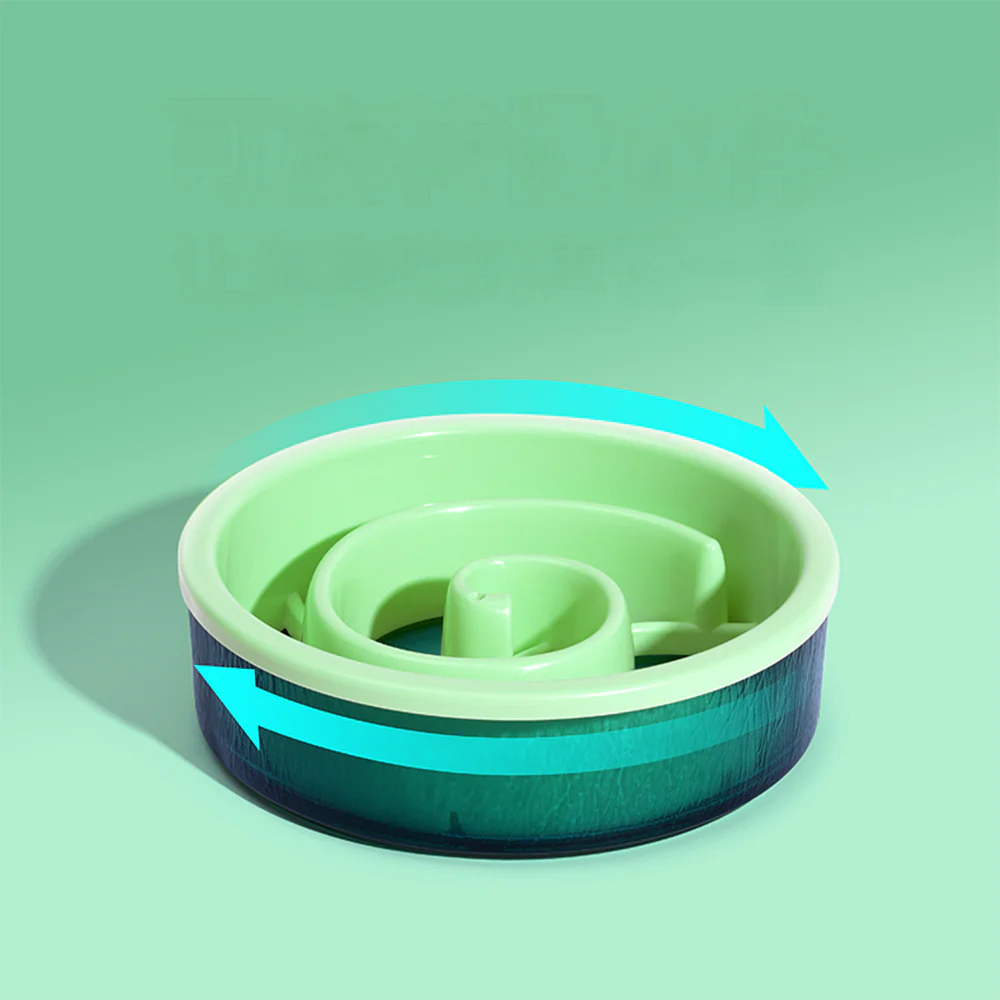 PAKEWAY Green Glass Slow-feed Bowl for Pets - Image 2