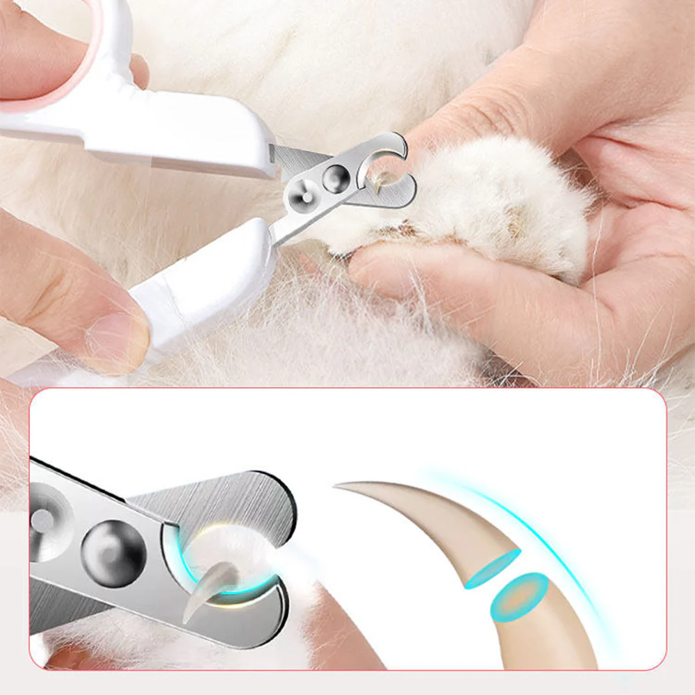 PAKEWAY Large Pink Cat Nail Clipper (with Flat Head) Cat Grooming - Image 6