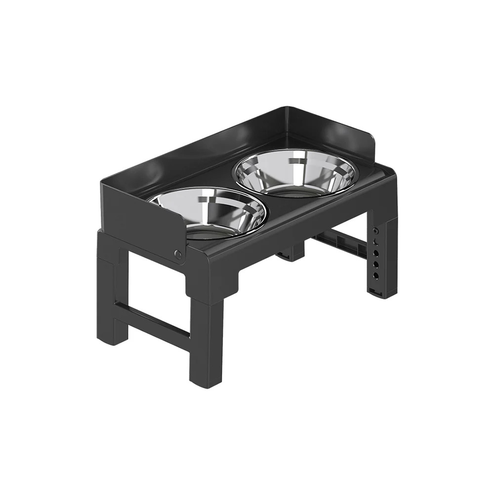 PAKEWAY Lifting Bowl With Five Height Adjustable(Two Steel Bowls)
