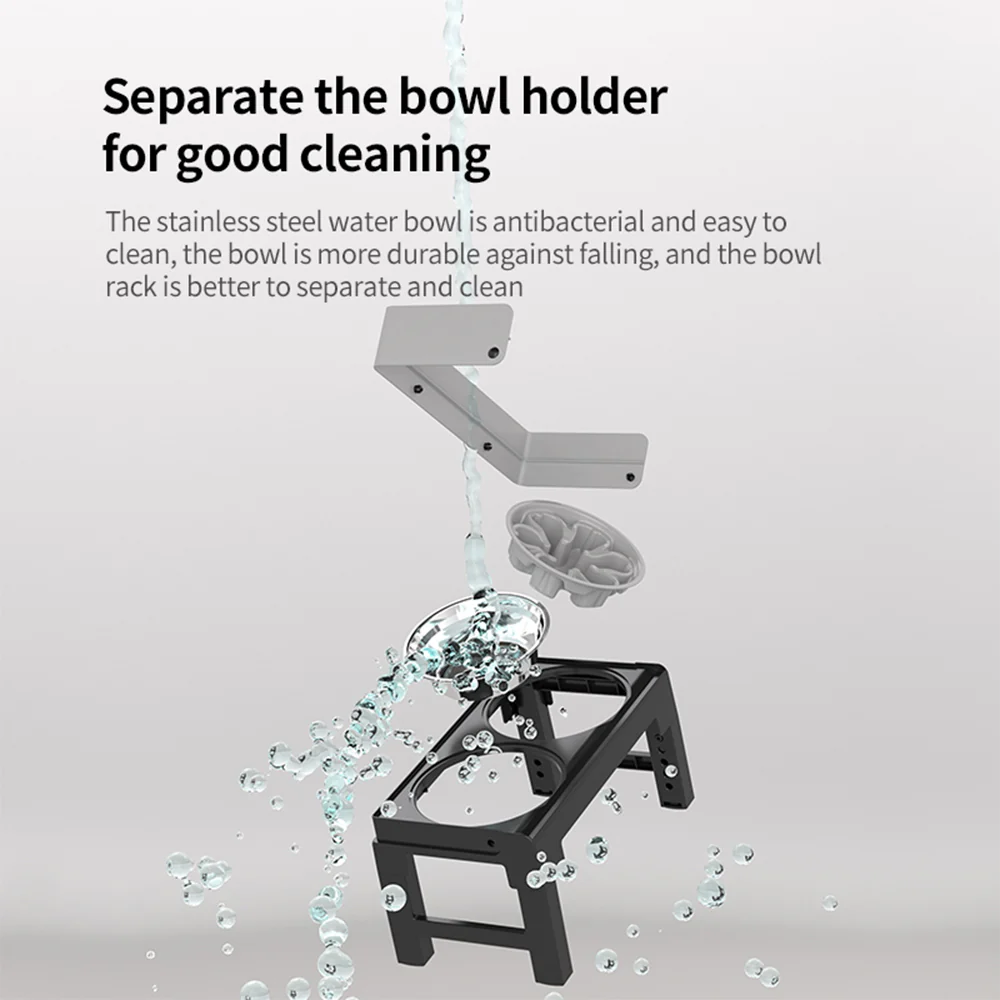 PAKEWAY Lifting Bowl With Five Height Adjustable(Two Steel Bowls) - Image 6