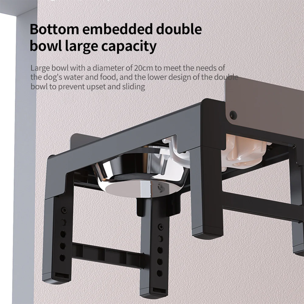 PAKEWAY Lifting Bowl With Five Height Adjustable(Two Steel Bowls) - Image 7