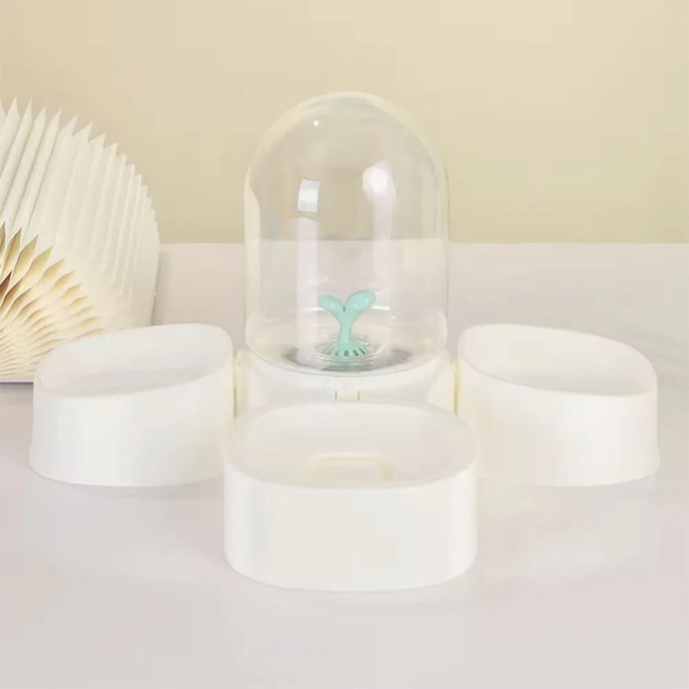 PAKEWAY White Mangosteen Double Pet Bowl (Dual Feeding Bowls + One Water Bowl) - Image 2