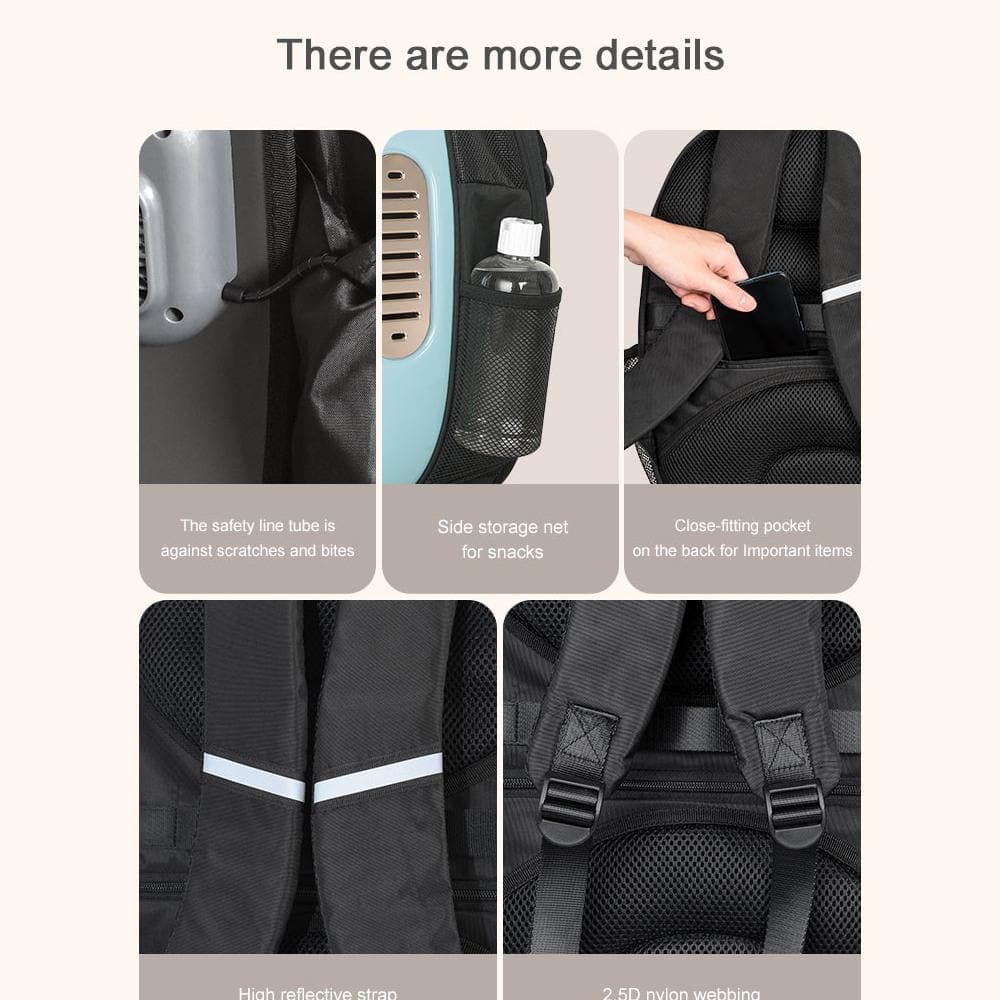 PAKEWAY Blue Pet Backpack With Air Circulation Function - Image 8