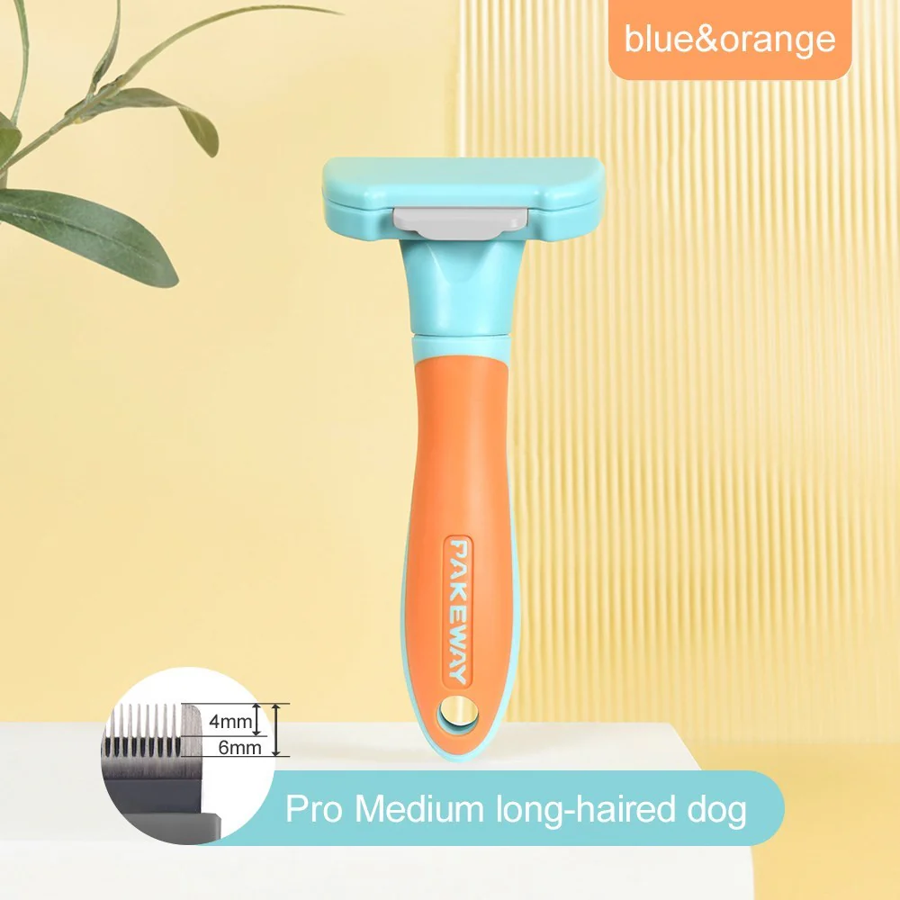 PAKEWAY T10 Self-Cleaning Long Hair Remover Dog Comb (Medium) - Image 2