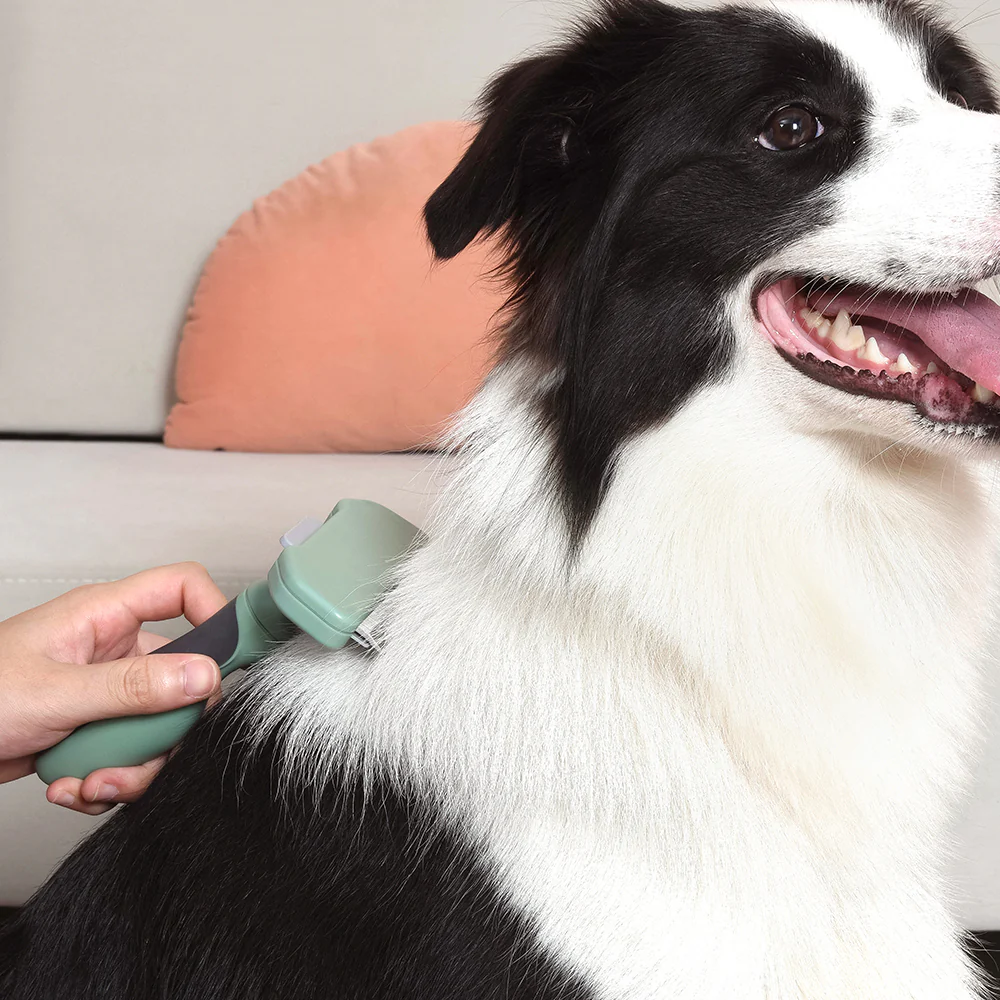 PAKEWAY T10 Self-Cleaning Long Hair Remover Dog Comb (Medium) - Image 9