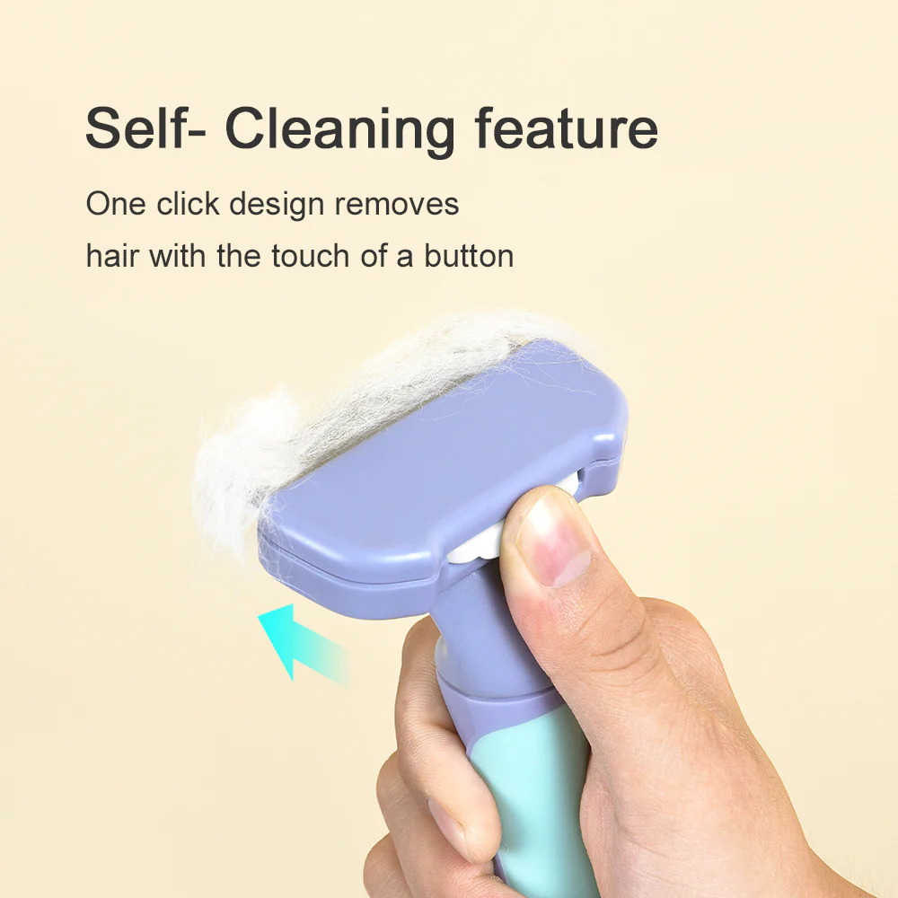 PAKEWAY T10 Self-Cleaning Short Hair Remover Dog Comb (Medium) - Image 5