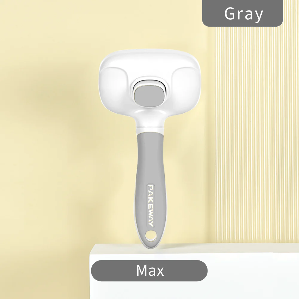 PAKEWAY T10 Self Cleaning Slicker Brush - Grey & White - Standard Version - Image 2