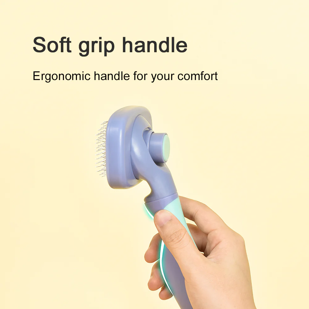 PAKEWAY Green & Purple T10 Self-Cleaning Slicker Brush Max (Extra Large) - Image 17
