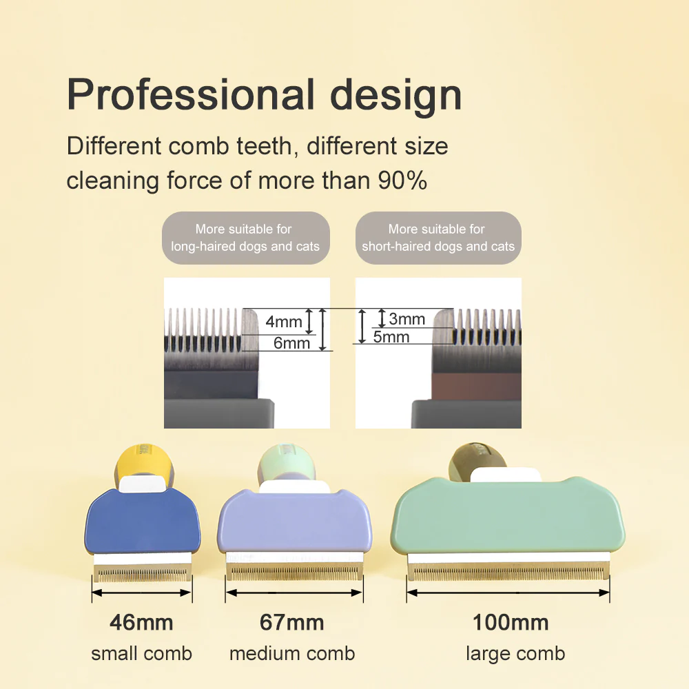 PAKEWAY T10 Self-Cleaning Short Hair Removal Dog Comb (Small) - Image 12