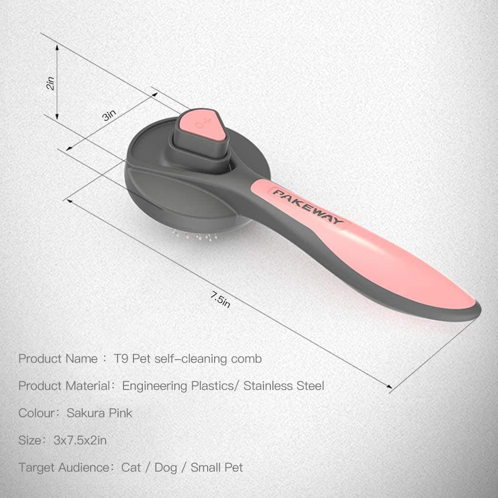 PAKEWAY T9 Pink Pet Slicker Brush - Image 3